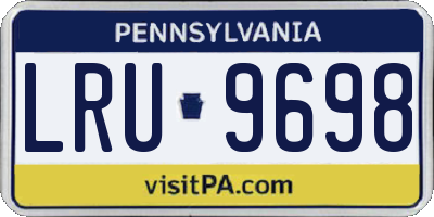 PA license plate LRU9698
