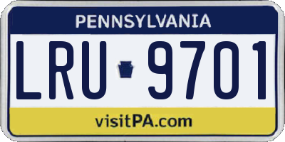 PA license plate LRU9701