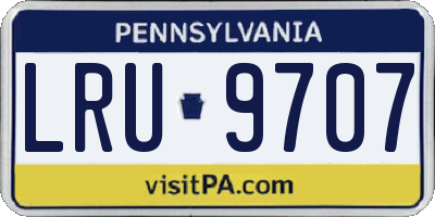 PA license plate LRU9707
