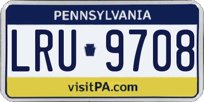 PA license plate LRU9708