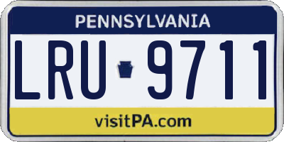 PA license plate LRU9711