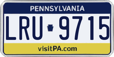 PA license plate LRU9715