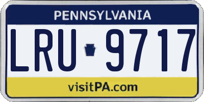 PA license plate LRU9717
