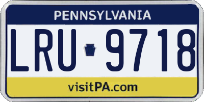 PA license plate LRU9718
