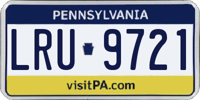 PA license plate LRU9721