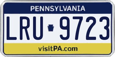 PA license plate LRU9723