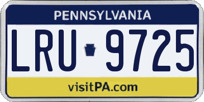 PA license plate LRU9725