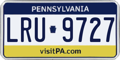 PA license plate LRU9727