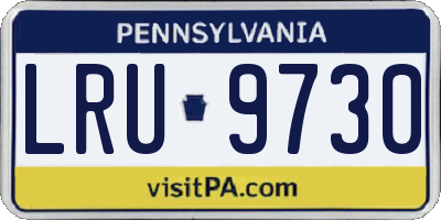 PA license plate LRU9730
