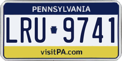 PA license plate LRU9741