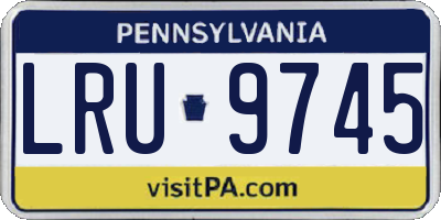 PA license plate LRU9745