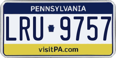 PA license plate LRU9757