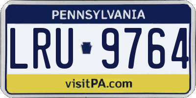 PA license plate LRU9764