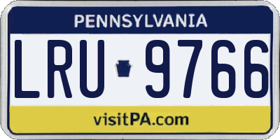 PA license plate LRU9766
