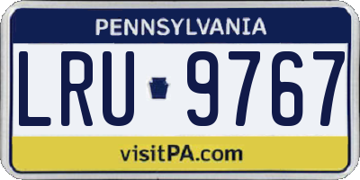 PA license plate LRU9767