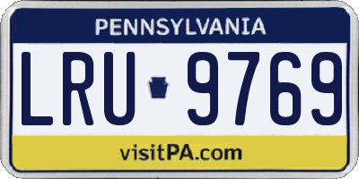 PA license plate LRU9769