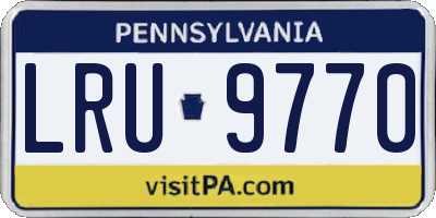 PA license plate LRU9770