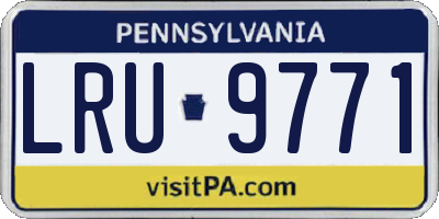 PA license plate LRU9771