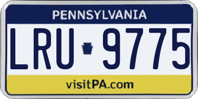 PA license plate LRU9775