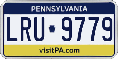 PA license plate LRU9779