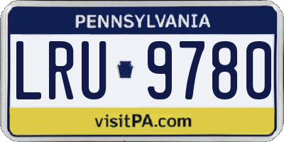 PA license plate LRU9780