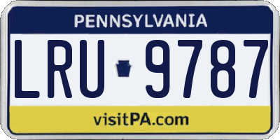 PA license plate LRU9787