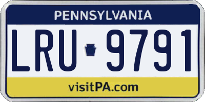 PA license plate LRU9791