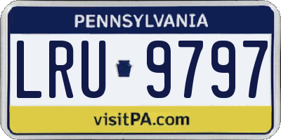 PA license plate LRU9797