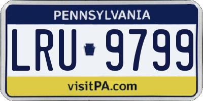 PA license plate LRU9799