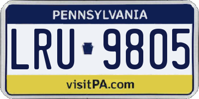 PA license plate LRU9805