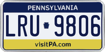 PA license plate LRU9806