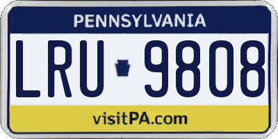 PA license plate LRU9808