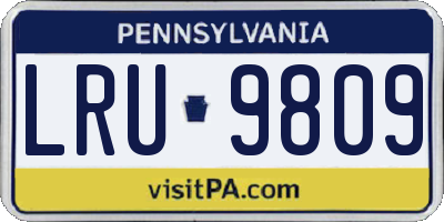 PA license plate LRU9809
