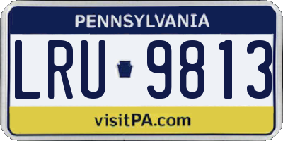 PA license plate LRU9813