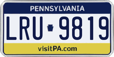 PA license plate LRU9819