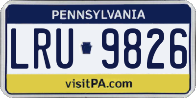 PA license plate LRU9826