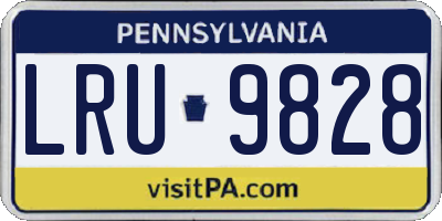 PA license plate LRU9828