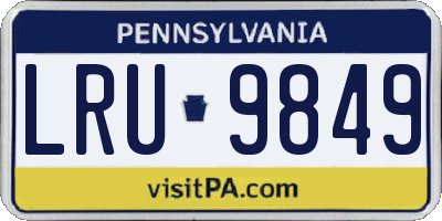 PA license plate LRU9849