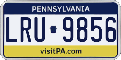 PA license plate LRU9856