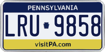 PA license plate LRU9858