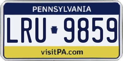 PA license plate LRU9859