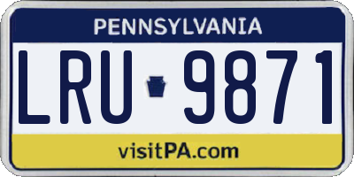 PA license plate LRU9871