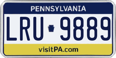 PA license plate LRU9889