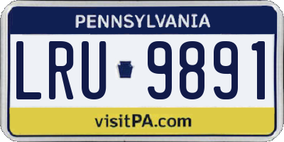 PA license plate LRU9891