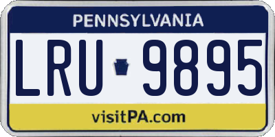 PA license plate LRU9895