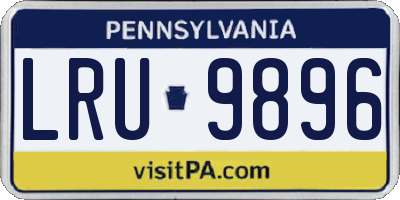 PA license plate LRU9896