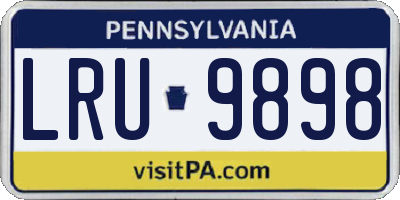 PA license plate LRU9898