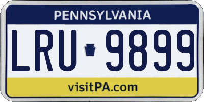 PA license plate LRU9899