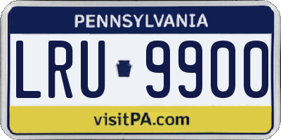 PA license plate LRU9900