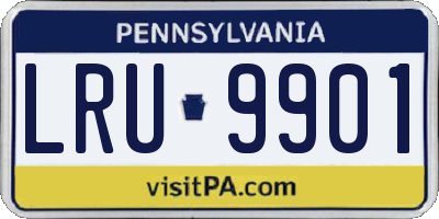 PA license plate LRU9901